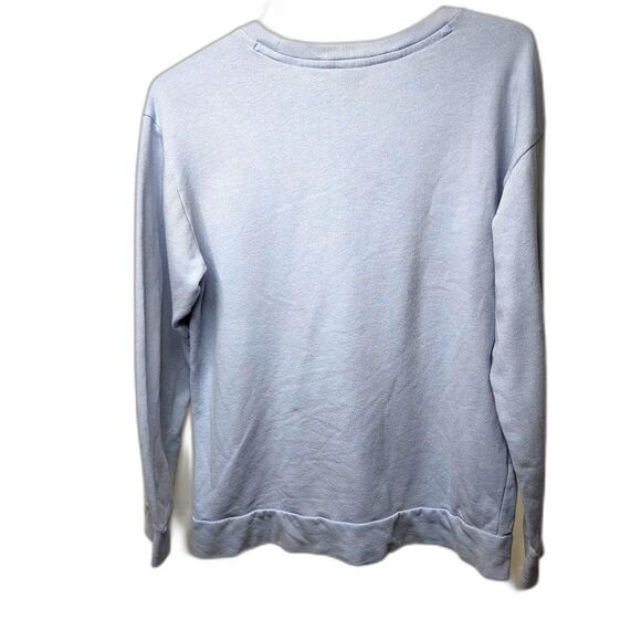 Pink Victoria's Secret Sweat Shirt Graphic Oversize Blue Retro Small Oversize - Picture 3 of 8